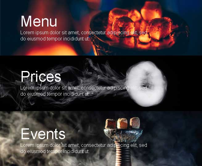 Photoshop Mockups of website.